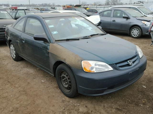 1HGEM22581L115249 - 2001 HONDA CIVIC LX GREEN photo 1