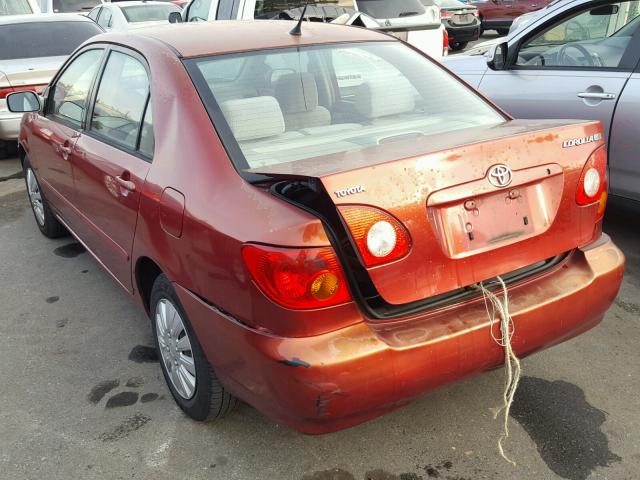 1NXBR32E43Z037599 - 2003 TOYOTA COROLLA CE RED photo 3