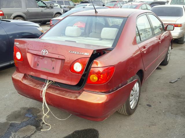 1NXBR32E43Z037599 - 2003 TOYOTA COROLLA CE RED photo 4