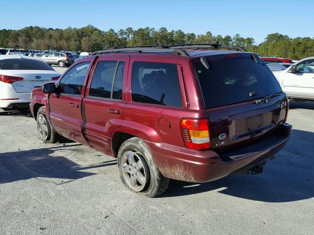 1J8GX58N13C541979 - 2003 JEEP GRAND CHER MAROON photo 3