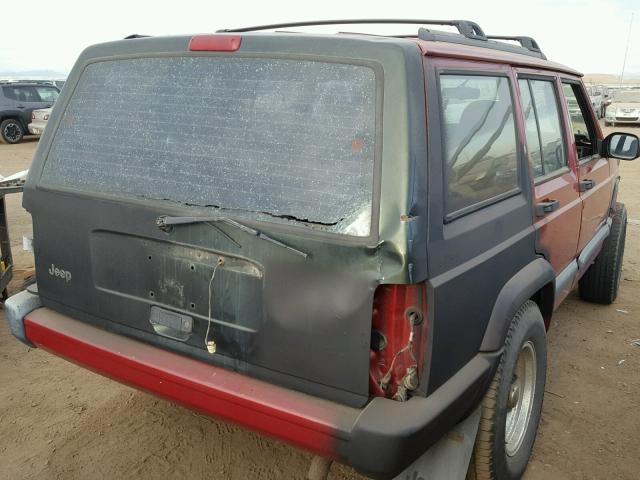 1J4FF68SXXL574996 - 1999 JEEP CHEROKEE S RED photo 4