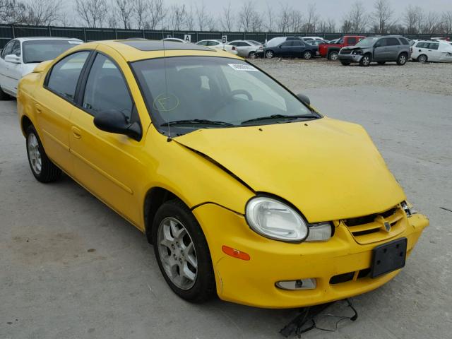 1B3ES56C92D620650 - 2002 DODGE NEON ES YELLOW photo 1