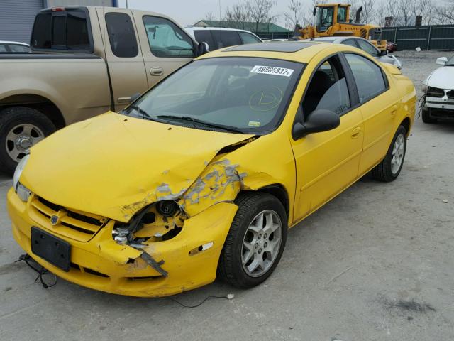 1B3ES56C92D620650 - 2002 DODGE NEON ES YELLOW photo 2