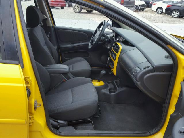 1B3ES56C92D620650 - 2002 DODGE NEON ES YELLOW photo 5