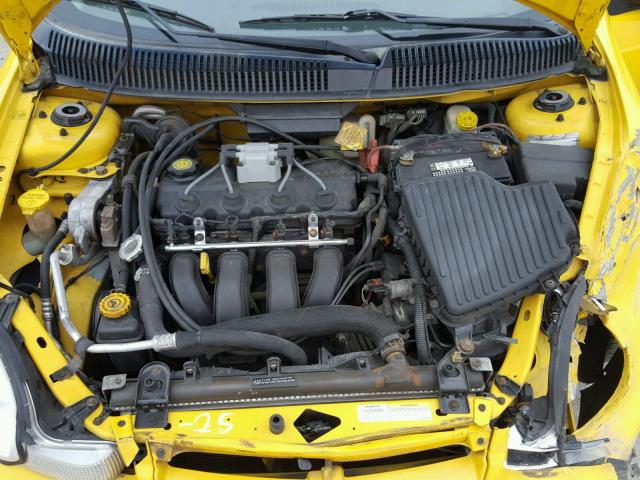 1B3ES56C92D620650 - 2002 DODGE NEON ES YELLOW photo 7