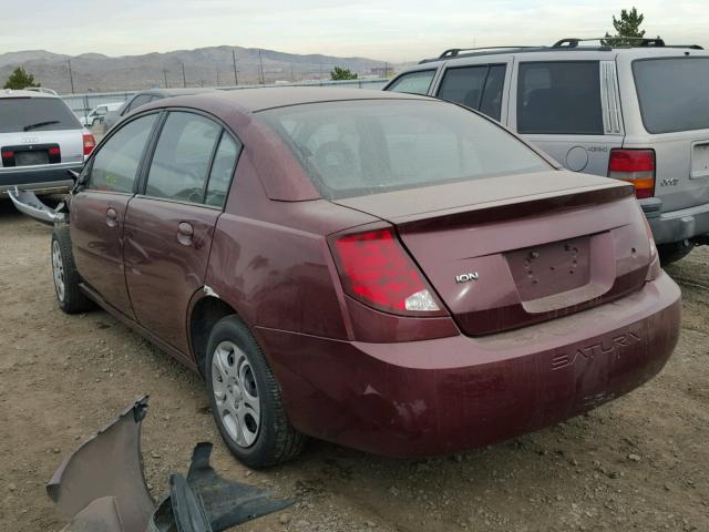 1G8AJ52F83Z165952 - 2003 SATURN ION LEVEL MAROON photo 3