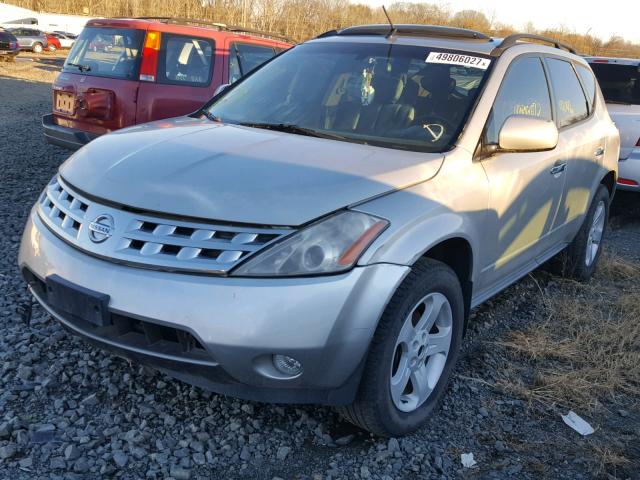 JN8AZ08W73W235861 - 2003 NISSAN MURANO SL SILVER photo 2