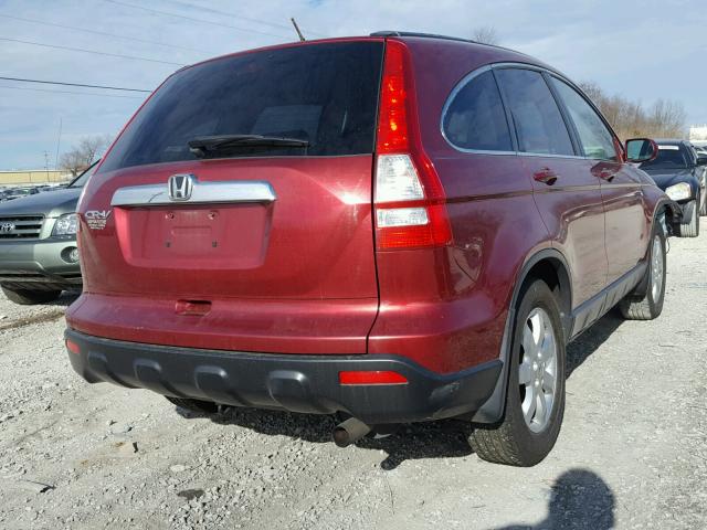 JHLRE38727C064242 - 2007 HONDA CR-V EXL RED photo 4