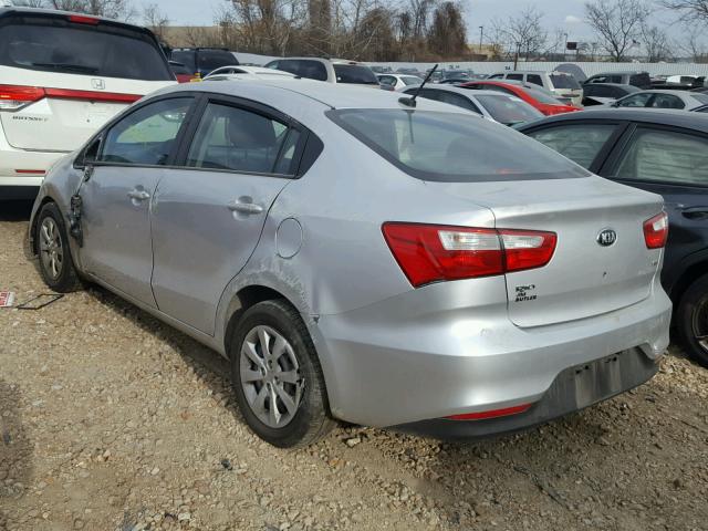 KNADM4A39G6686324 - 2016 KIA RIO LX SILVER photo 3