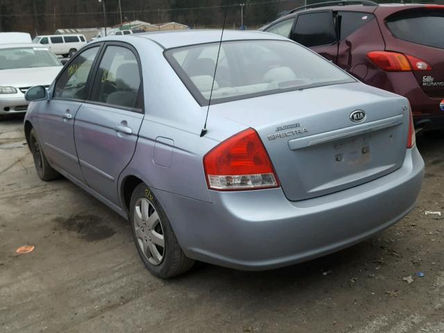 KNAFE121585522075 - 2008 KIA SPECTRA EX BLUE photo 3