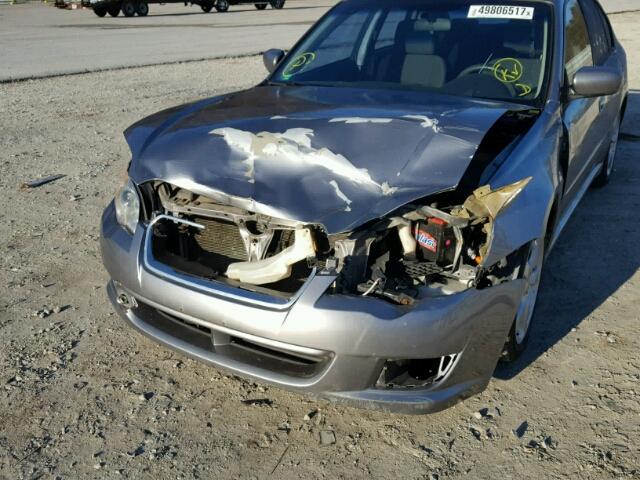 4S3BL616986222776 - 2008 SUBARU LEGACY 2.5 GRAY photo 9