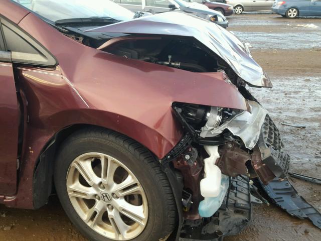 JHMZE2H73BS012199 - 2011 HONDA INSIGHT EX MAROON photo 9