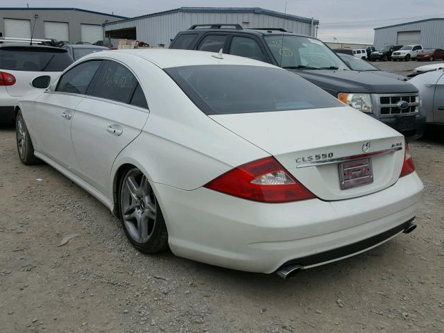 WDDDJ72X67A087186 - 2007 MERCEDES-BENZ CLS 550 WHITE photo 3