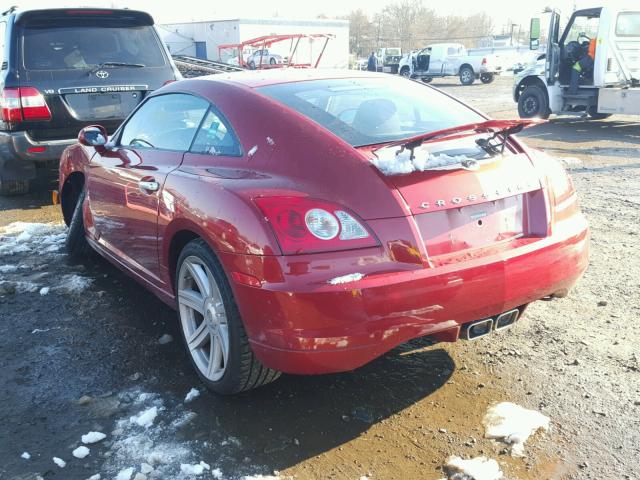 1C3AN69L44X020789 - 2004 CHRYSLER CROSSFIRE RED photo 3