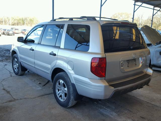 5FNYF18565B020575 - 2005 HONDA PILOT EXL SILVER photo 3