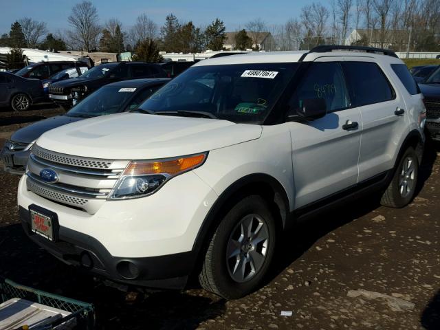 1FMHK8B87BGA53959 - 2011 FORD EXPLORER WHITE photo 2