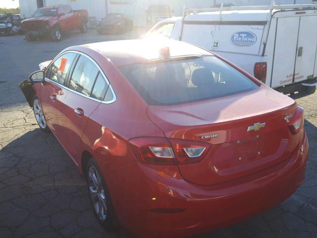 1G1BF5SM2H7158159 - 2017 CHEVROLET CRUZE PREM RED photo 3