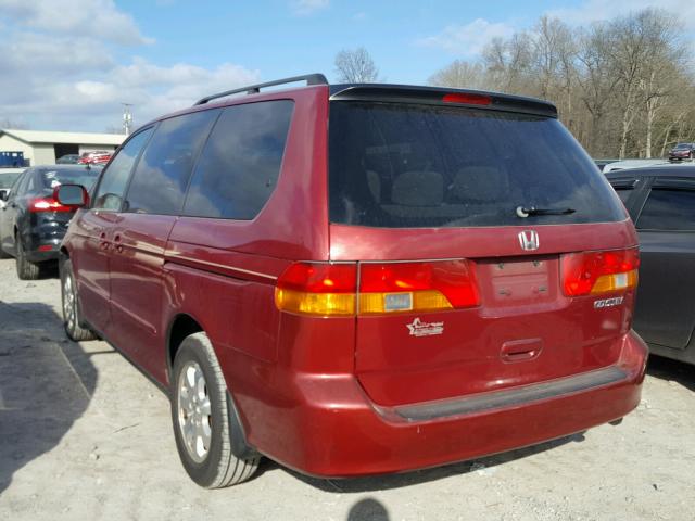 5FNRL18614B037546 - 2004 HONDA ODYSSEY EX MAROON photo 3