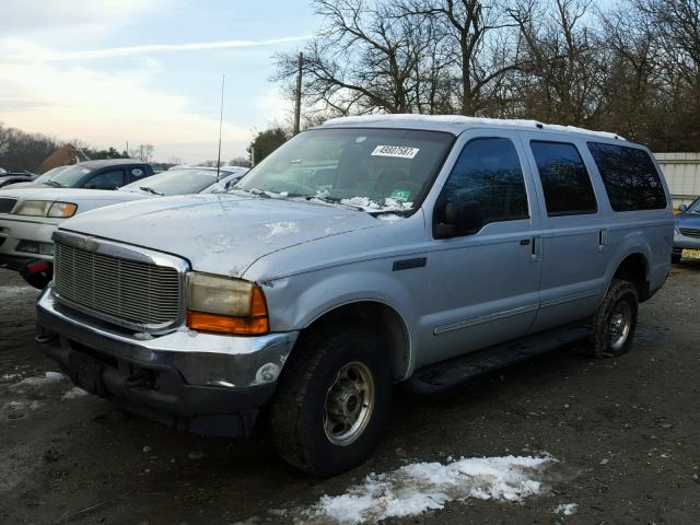 1FMNU41S3YEC33804 - 2000 FORD EXCURSION SILVER photo 2