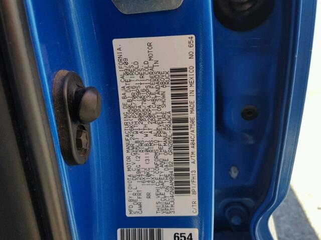 3TMJU4GN8AM094192 - 2010 TOYOTA TACOMA DOU BLUE photo 10