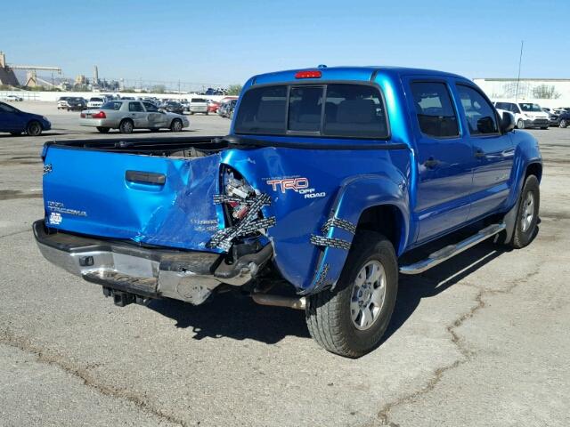 3TMJU4GN8AM094192 - 2010 TOYOTA TACOMA DOU BLUE photo 4