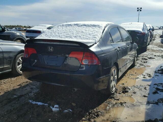 1HGFA16517L111733 - 2007 HONDA CIVIC LX BLACK photo 4