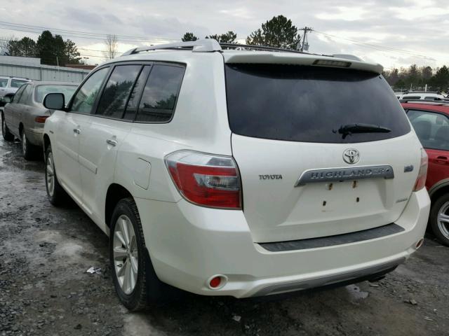 JTEEW44A682009280 - 2008 TOYOTA HIGHLANDER WHITE photo 3