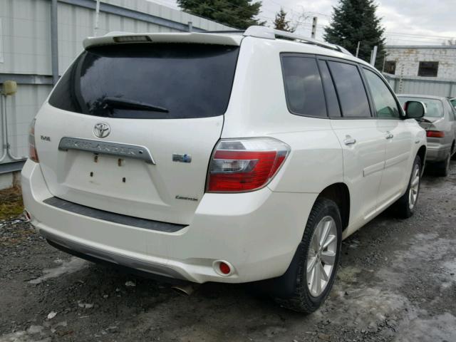 JTEEW44A682009280 - 2008 TOYOTA HIGHLANDER WHITE photo 4