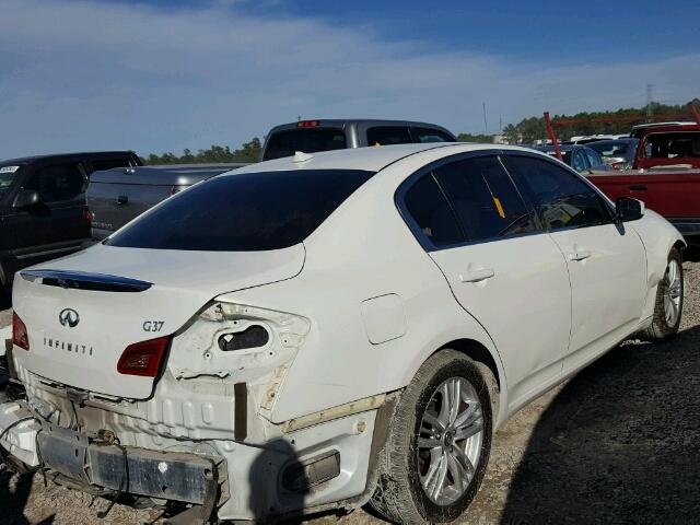 JN1CV6AP7DM713413 - 2013 INFINITI G37 BASE WHITE photo 4