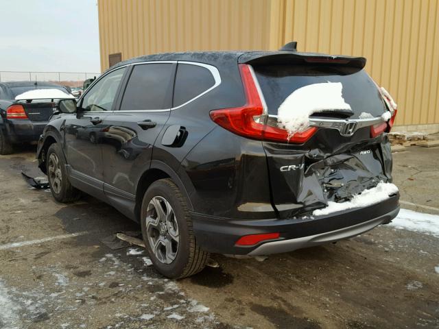 5J6RW2H58HL075017 - 2017 HONDA CR-V EX BLACK photo 3