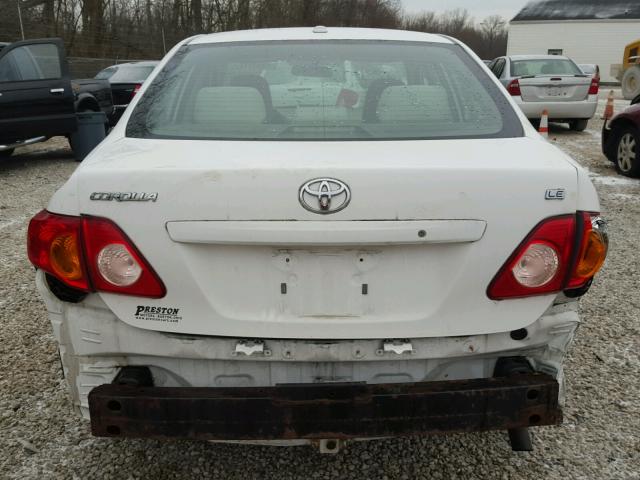 2T1BU4EE5AC273323 - 2010 TOYOTA COROLLA BA WHITE photo 9