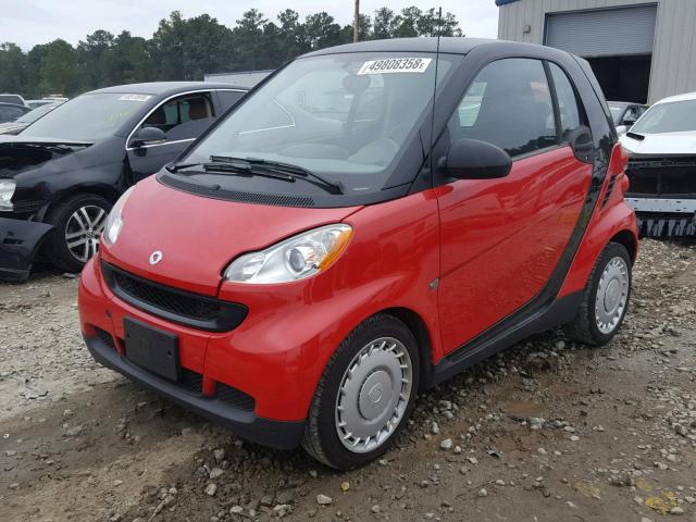 WMEEJ31X49K313832 - 2009 SMART FORTWO PUR RED photo 2