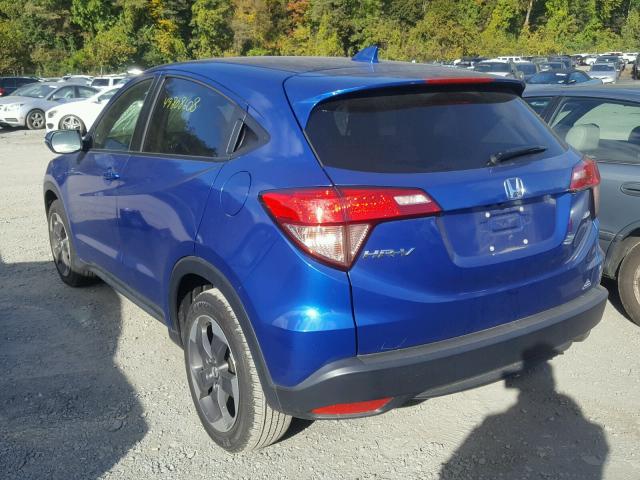 3CZRU6H54JM701387 - 2018 HONDA HR-V EX BLUE photo 3