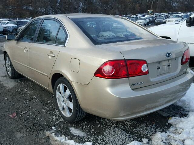 KNAGE123275147394 - 2007 KIA OPTIMA LX BEIGE photo 3