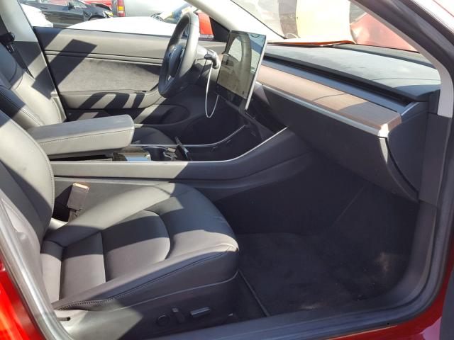 5YJ3E1EA0JF003585 - 2018 TESLA MODEL 3 أحمر صورة 5
