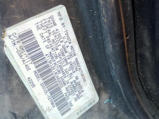 4T1SK12E1RU462053 - 1994 TOYOTA CAMRY LE GREEN photo 10