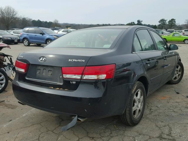 5NPEU46F16H152961 - 2006 HYUNDAI SONATA GLS BLACK photo 4