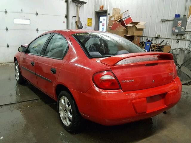 1B3ES56C93D102944 - 2003 DODGE NEON SXT RED photo 3