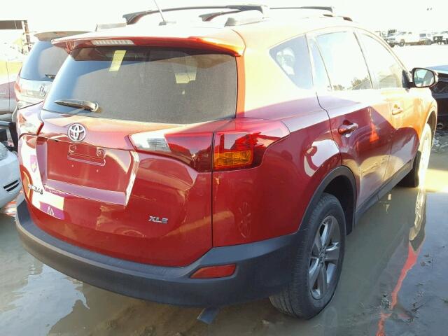 JTMWFREV1FD056614 - 2015 TOYOTA RAV4 XLE RED photo 4