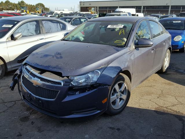 1G1PC5SB5E7343296 - 2014 CHEVROLET CRUZE LT GRAY photo 2