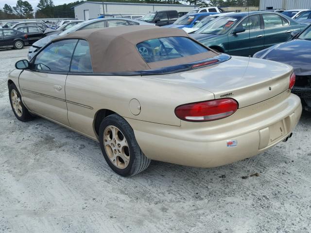 3C3EL55H1WT338709 - 1998 CHRYSLER SEBRING JX GOLD photo 3