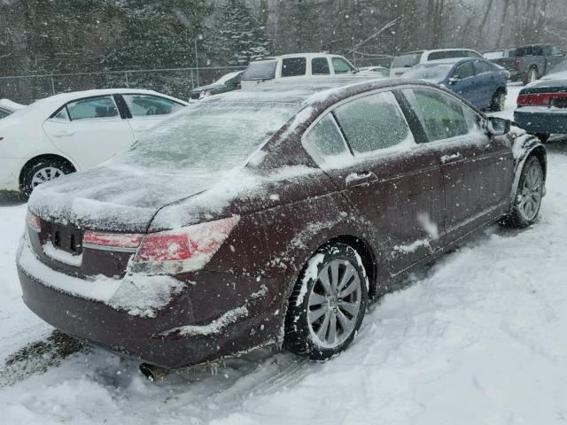 1HGCP2F74BA099333 - 2011 HONDA ACCORD EX MAROON photo 4