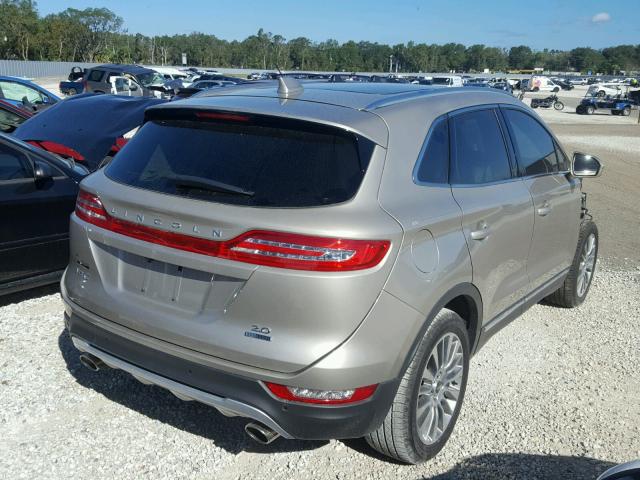 5LMCJ1A91FUJ24690 - 2015 LINCOLN MKC GOLD photo 4