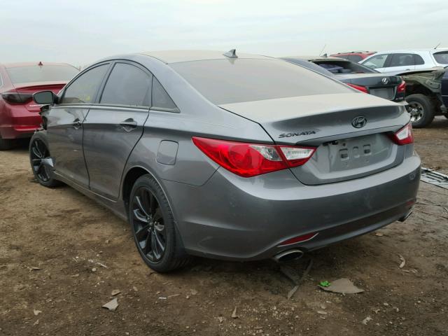 5NPEC4AC8DH549998 - 2013 HYUNDAI SONATA SE GRAY photo 3