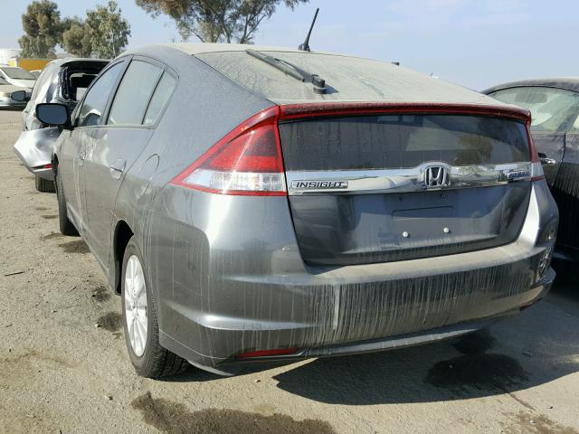 JHMZE2H77CS003815 - 2012 HONDA INSIGHT EX GRAY photo 3