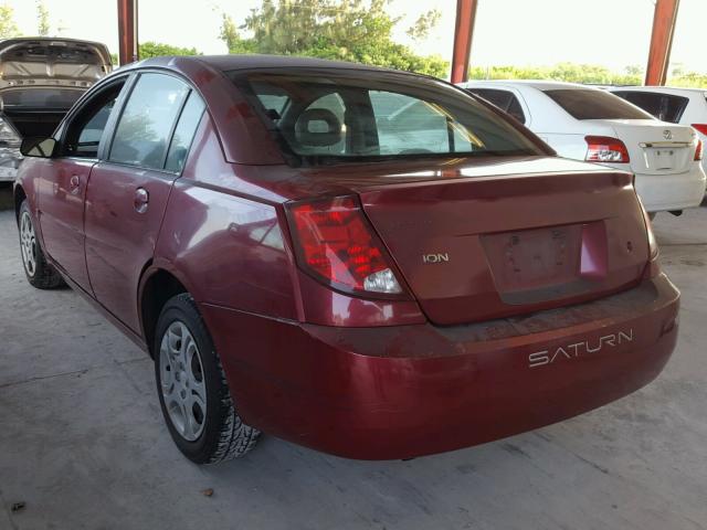 1G8AJ52F14Z219691 - 2004 SATURN ION LEVEL MAROON photo 3