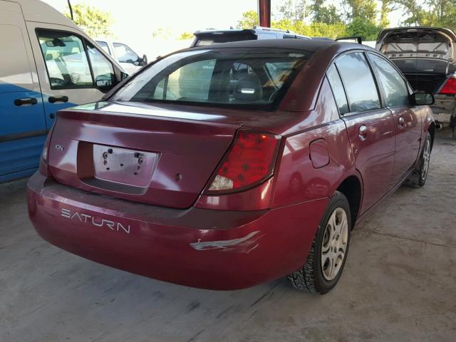 1G8AJ52F14Z219691 - 2004 SATURN ION LEVEL MAROON photo 4