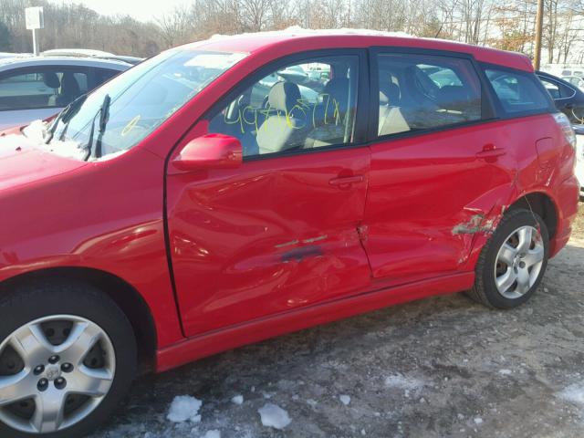 2T1LR32E16C558077 - 2006 TOYOTA COROLLA MA RED photo 9