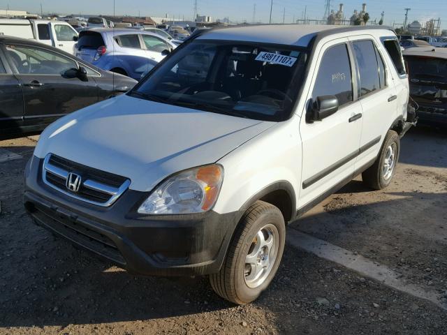 JHLRD68444C004033 - 2004 HONDA CR-V LX WHITE photo 2