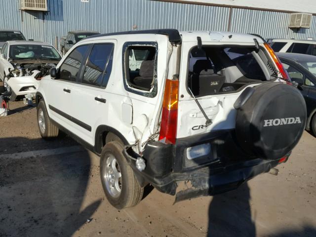 JHLRD68444C004033 - 2004 HONDA CR-V LX WHITE photo 3